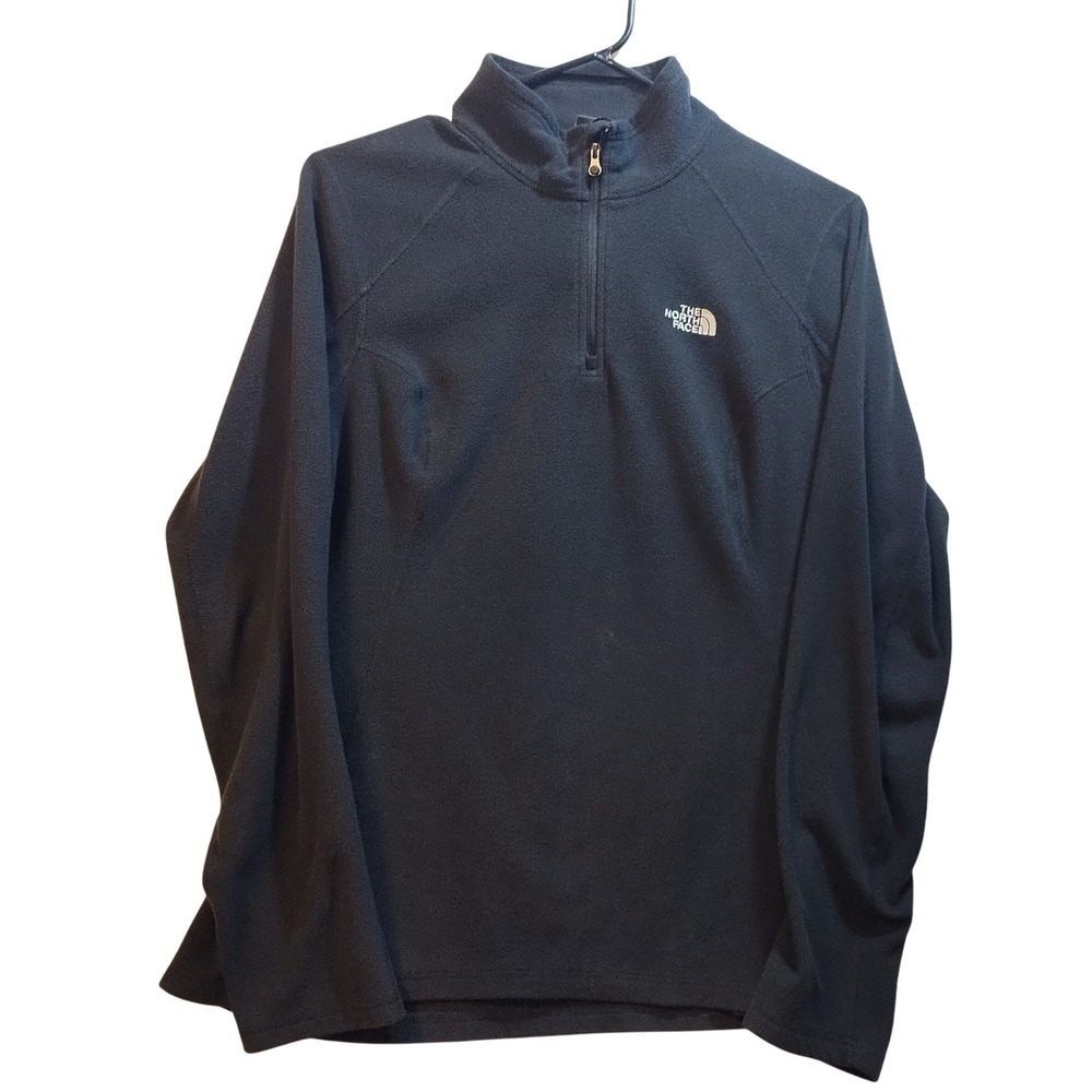 The North Face Womens Fleece Pullover 1/4 Zip Long‎ Sleeve Black Size Large